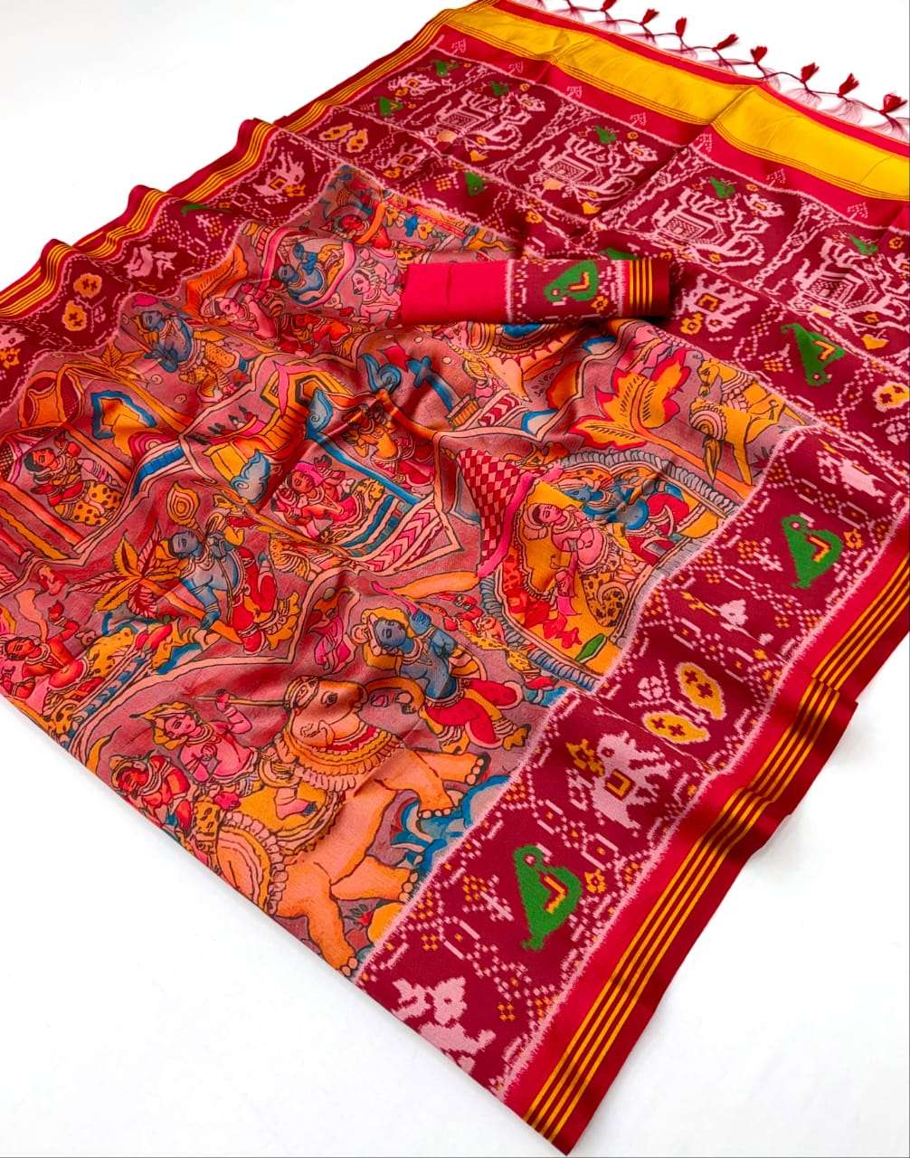 PATOLA HERITAGE OF GUJARAT PATAN PATOLA PRINT ON SILK FABRIC SAREE WHOLESALE IN SURAT